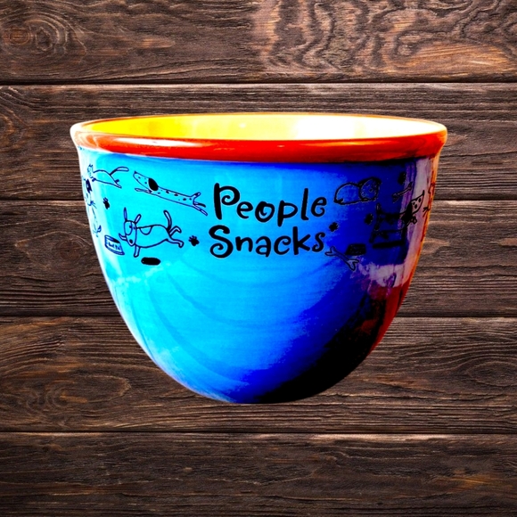 Hallmark Ceramic Set of 2-Pet Snack & People Snack Bowls - Picture 5 of 12